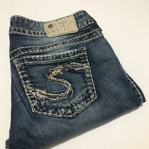 Silver Jeans Co w29 Suki 17” denim Capri crops
